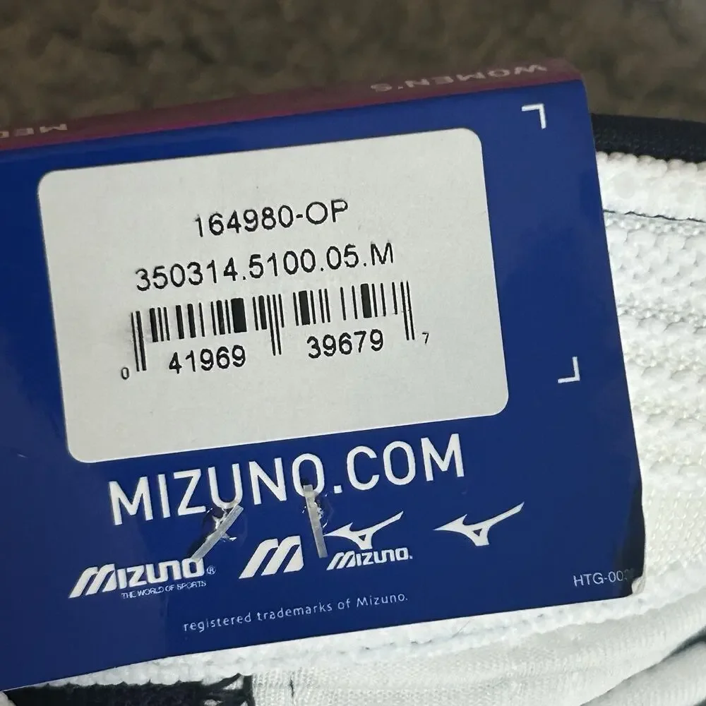 Mizuno Softball Pants Woman's Size Medium Elastic Bottom Navy Blue Athletic - Picture 3 of 15